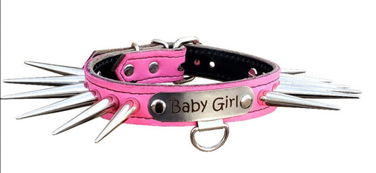 Bdsm Spiked Personalized Leather Collar