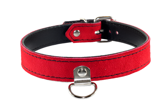 Suede Leather Choker BDSM Collar